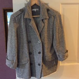 Cabi military-style sweatshirt coat